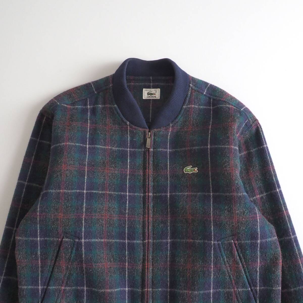 ラコステ Lacoste 正規品 ウールジャケット ブルゾン チェック柄 ラコステ Lacoste 正規品 ウールジャケット ブルゾン チェック柄