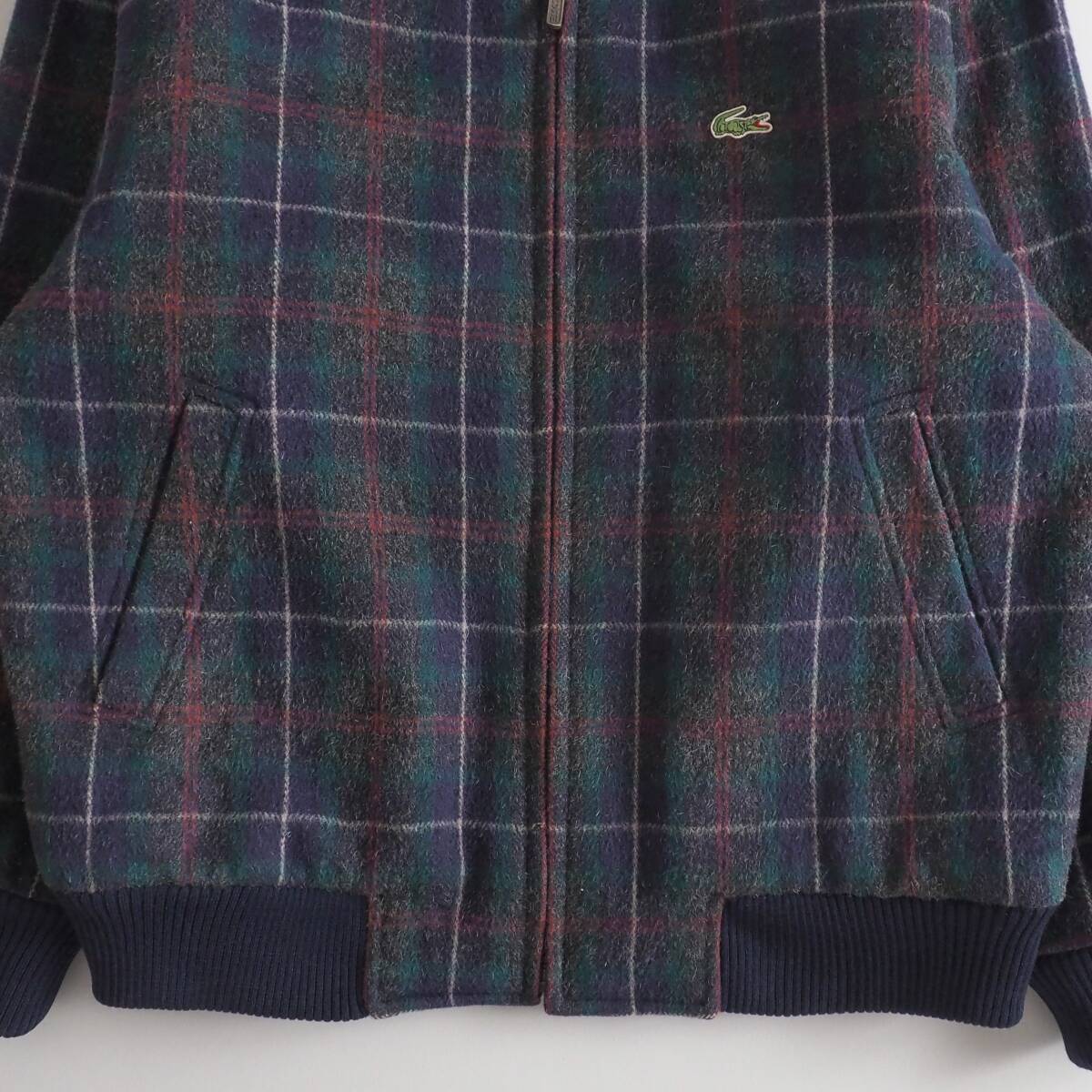 ラコステ Lacoste 正規品 ウールジャケット ブルゾン チェック柄 ラコステ Lacoste 正規品 ウールジャケット ブルゾン チェック柄