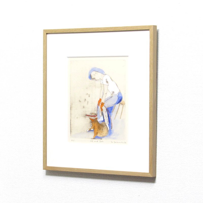 Yahoo!オークション - 【GINZA絵画館】山本容子 銅版画「HE and Yahoo!オークション - 【GINZA絵画館】山本容子 銅版画「HE and