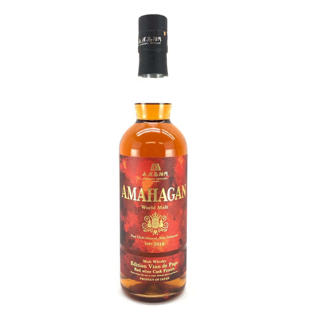 長濱蒸溜所 AMAHAGAN ワールドモルト 2016 Edition Vino de Pago Red Wine Cask Finish 700ml 47% アマハガン 管理MYI40435_画像2