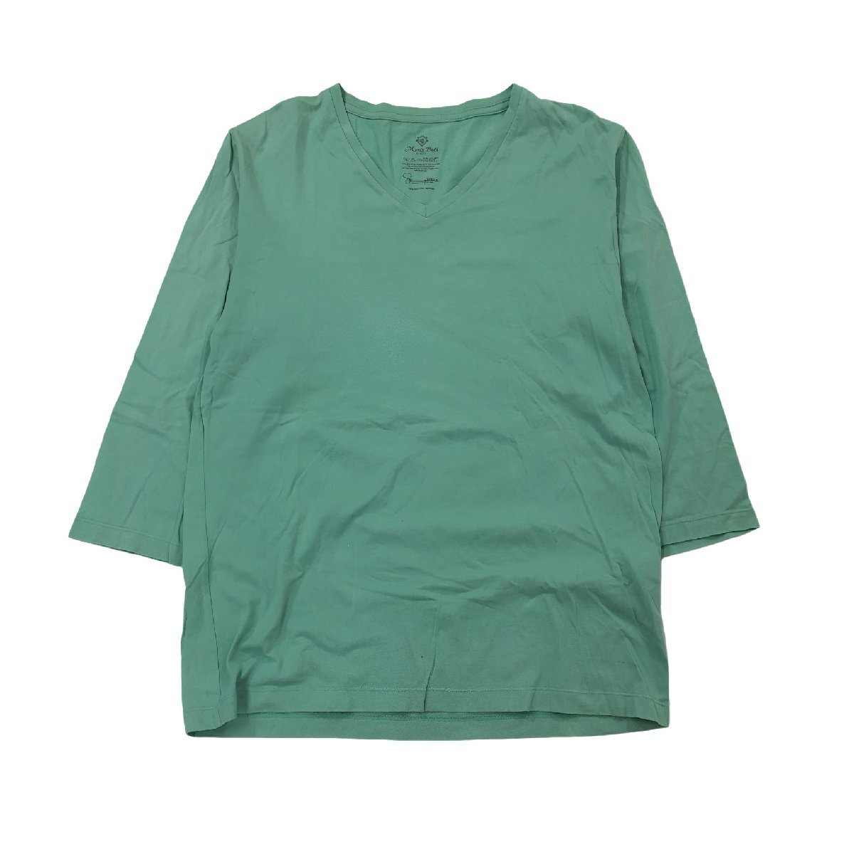2309F-247 メンズ Men's Bigi メンズビギ グリーン 半袖Tシャツ 3 ロンT 七分丈【送料一律！800円】