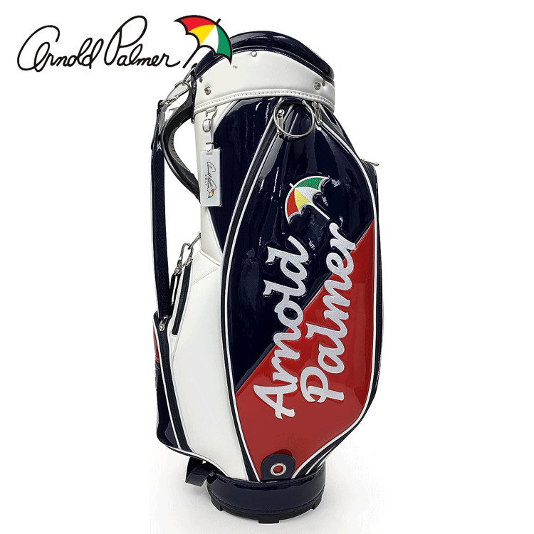 Arnold Palmer キャディバッグ APCB-19【アーノルドパーマー】【ゴルフ】【9.0型】【ネイビー/レッド】【CaddyBag】