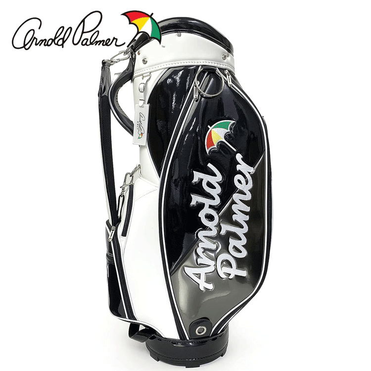 Arnold Palmer キャディバッグ APCB-19【アーノルドパーマー】【ゴルフ】【9.0型】【ブラック/シルバー】【CaddyBag】