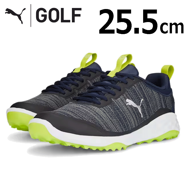 PUMA FUISON PRO 377041 【プーマ】【スパイクレス】【サイズ：25.5cm】【カラー：02 Navy/Silver/Lime】【GolfShoes】