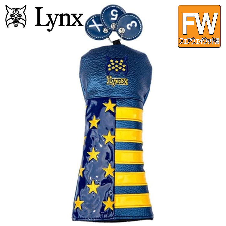 Lynx　FLAGSHIP HEAD COVER ヘッドカバー LX-HC-66【リンクス】【フラッグシップ】【フェアウェイウッド用】【ネイビー】【HeadCover】