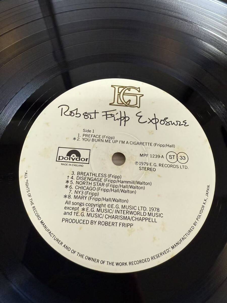 !_LP//PROG/ROBERT FRIPP/EXPOSURE/EG MPF 1239/ внутренний 79 год ORIG / Robert f "губа" /BRIAN ENO/KING CRIMSON/ King Crimson /NL0124 77