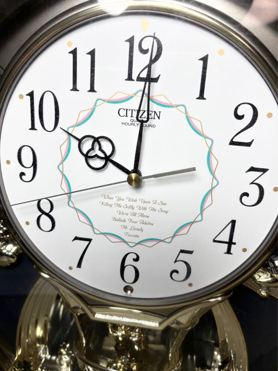 W1) CITIZEN 掛け時計 4MH735 メロディ6曲入り からくり時計 W1) CITIZEN 掛け時計 4MH735 メロディ6曲入り からくり時計