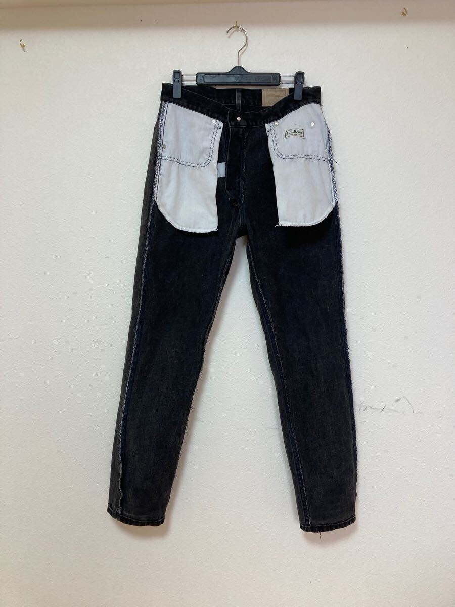 90s USA製 L.L.Bean ブラック デニム パンツ ジーンズ w30 Lee LEE リー エルエルビーン アメリカ製 米国製 l.l.bean サルファブラック