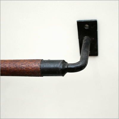 タオルハンガー タオル掛け アイアン 木制 洗面所 壁掛け ウッドバーのタオルハンガー C