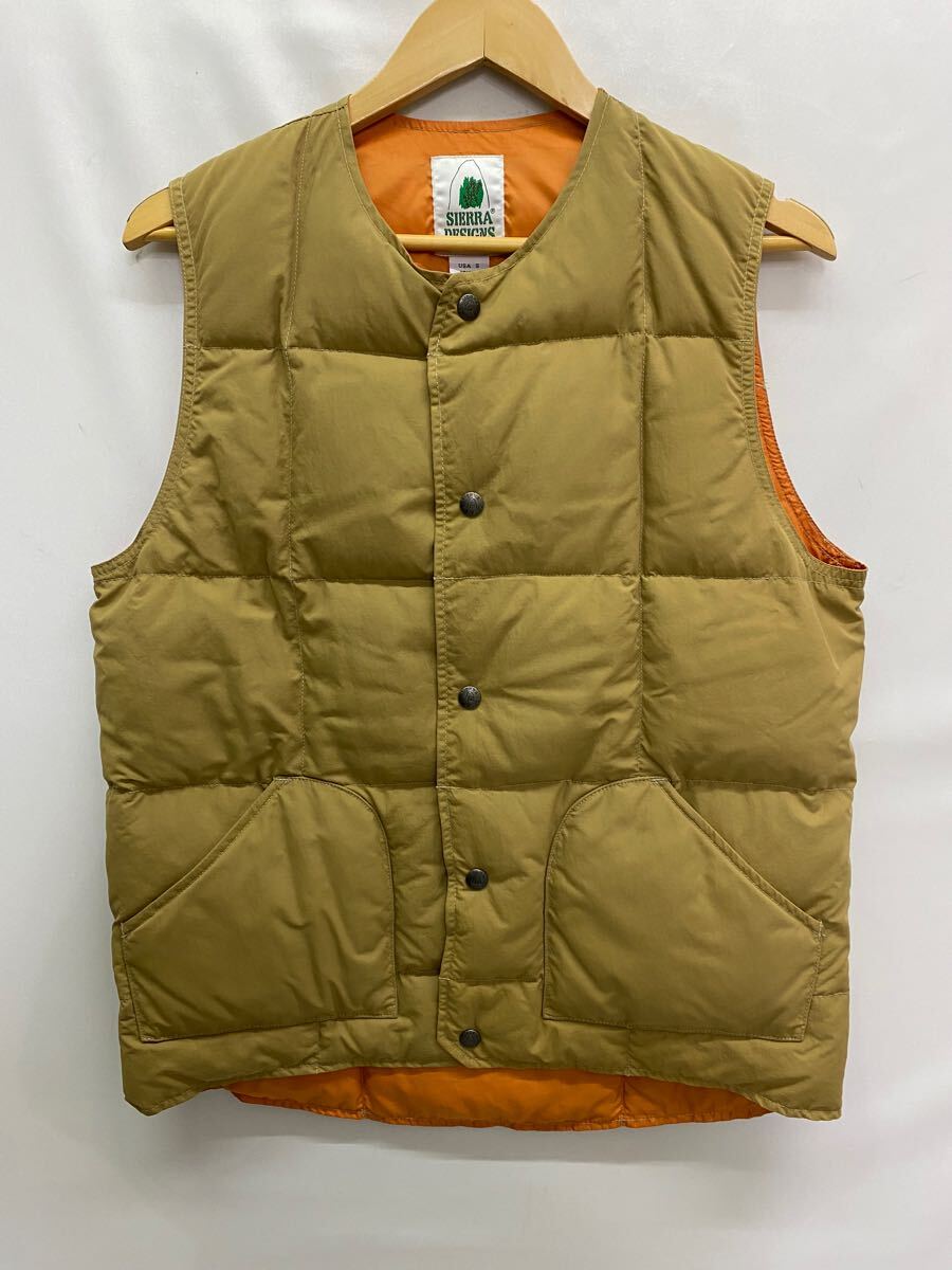 20220123【SIERRA DESIGN】シエラデザインズ LIGHT DOWN VEST ライト ダウン ベスト M ダウンベスト アウター バイカラー 8131G