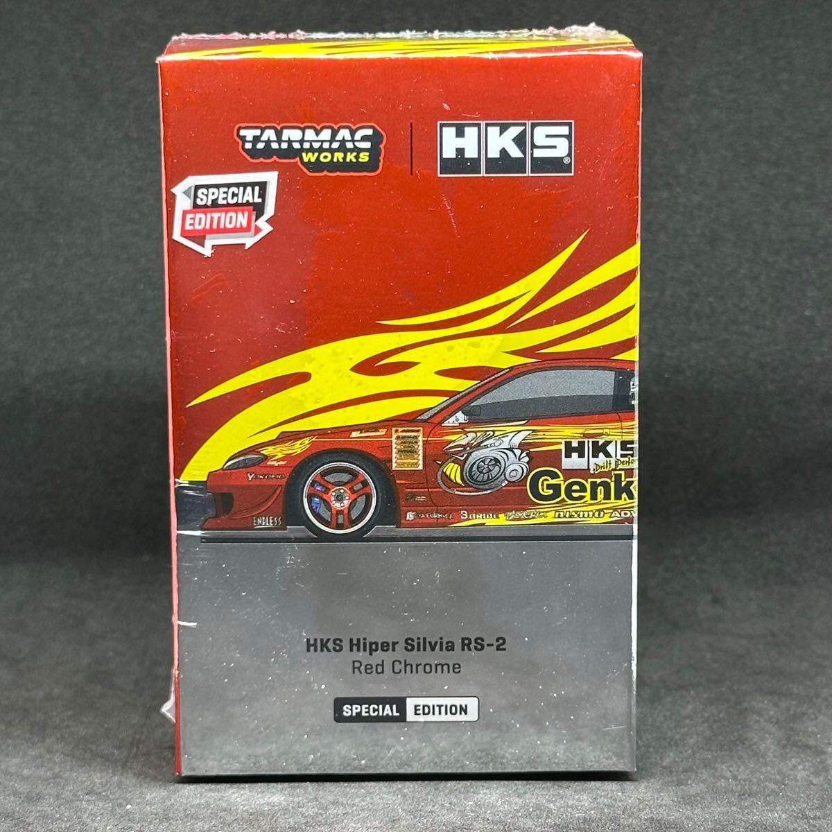 乗用車 Tarmac Works 1/64 HKS Hiper Silvia RS-2 Red Chrome SPECIAL EDITION T64G-023-HKSRC