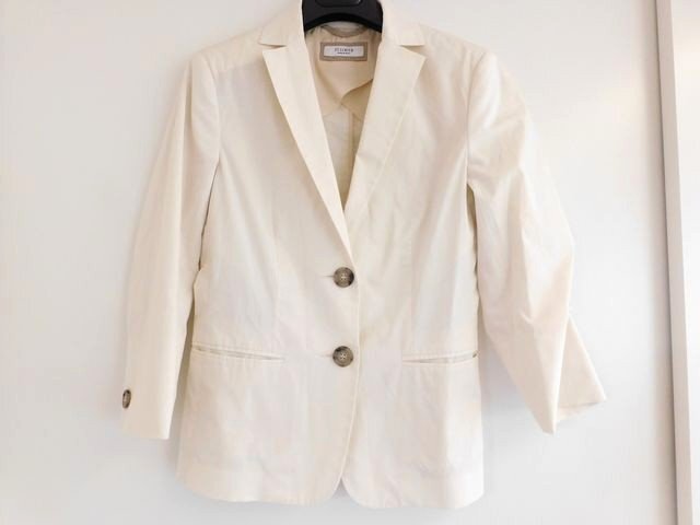 美品 PESERICO ペゼリコ ■ アイボリー オフホワイト系 サイズ38 コットン 薄手 ジャケット レディース□7A