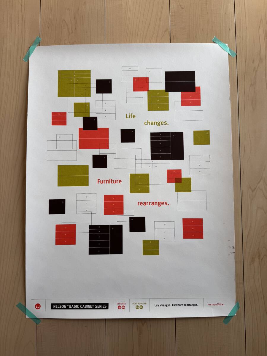 2010 Herman Miller Nelson Basic Cabinet Series ポスター ハーマンミラ ネルソン キャビネット/イームズ ジラルド knoll カッシーナ