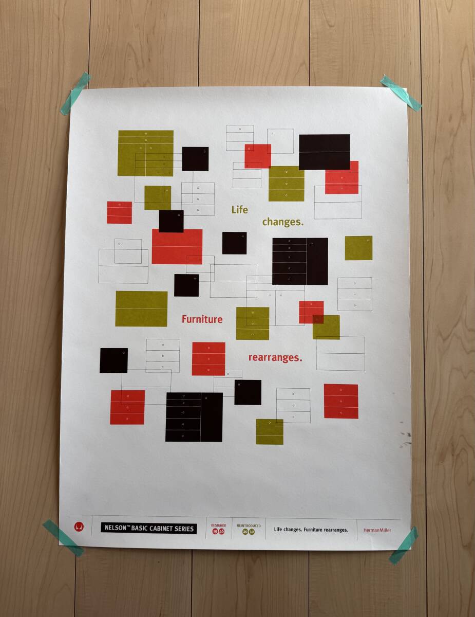 2010 Herman Miller Nelson Basic Cabinet Series ポスター ハーマンミラ ネルソン キャビネット/イームズ ジラルド knoll カッシーナ