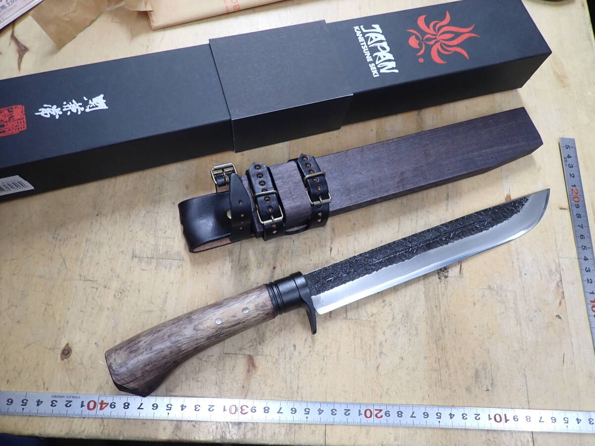 『S13F』未使用★関兼常作 鬼神匠 240mm CW-17 剣鉈 多層鋼 積層 重層
