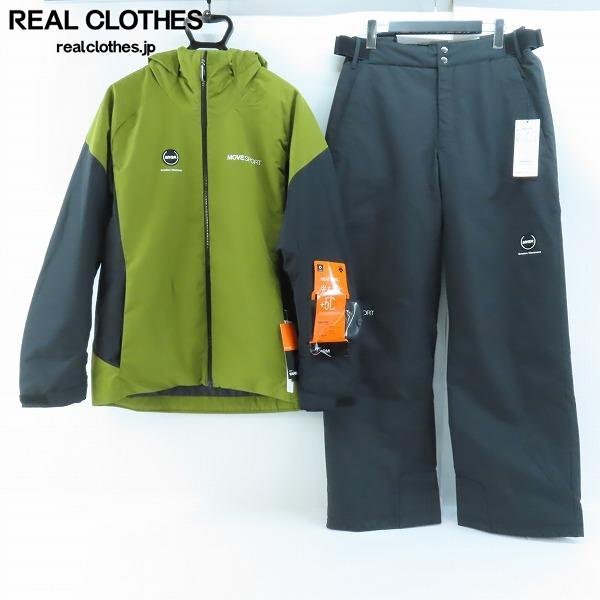 ☆【未使用】DESCENTE/デサント MOVE SPORT スキー ウェア上下セット セットアップスーツ DWMWJH70/O /060