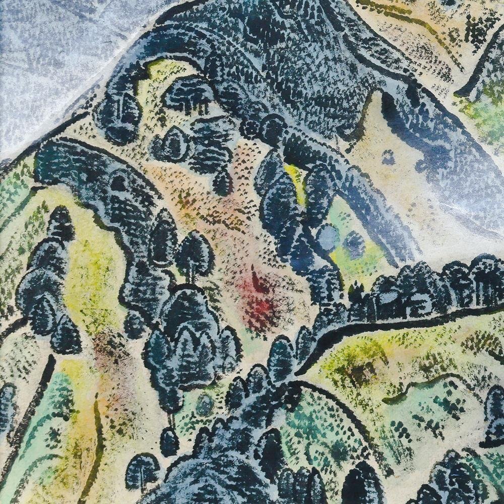 真作】【WISH】小松均 日本画 12号 大作 ◇豊かな色彩と自然の 真作】【WISH】小松均 日本画 12号 大作 ◇豊かな色彩と自然の
