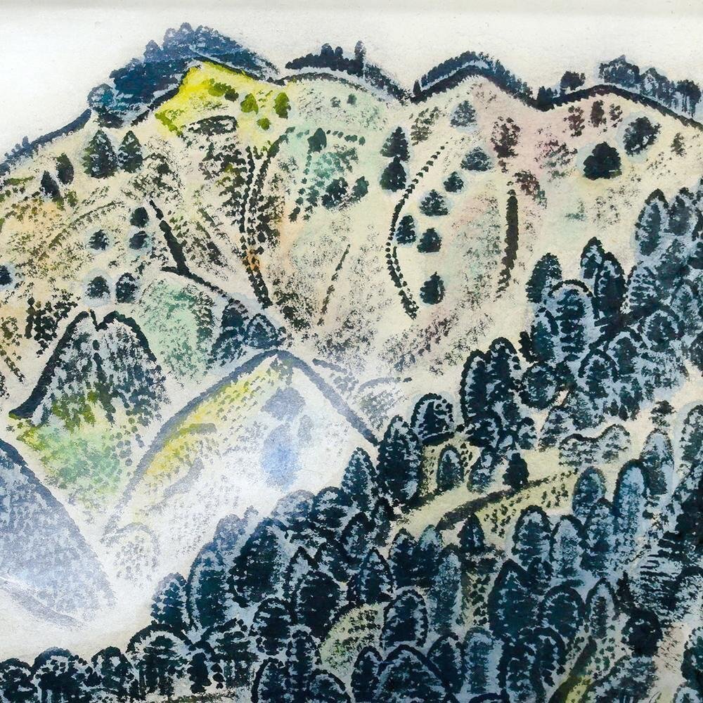 真作】【WISH】小松均 日本画 12号 大作 ◇豊かな色彩と自然の 真作】【WISH】小松均 日本画 12号 大作 ◇豊かな色彩と自然の