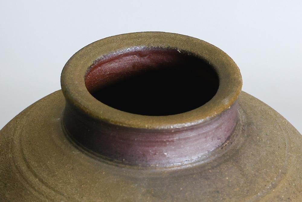 真作】【WISH】藤原雄「備前 壺」備前焼 共箱 高さ24.5cm 〇人間 真作】【WISH】藤原雄「備前 壺」備前焼 共箱 高さ24.5cm 〇人間