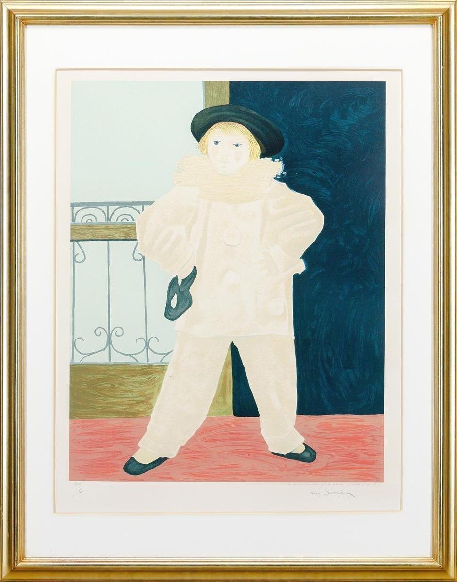 真作】【WISH】パブロ・ピカソ Pablo Picasso「ピエロ姿のポール 真作】【WISH】パブロ・ピカソ Pablo Picasso「ピエロ姿のポール
