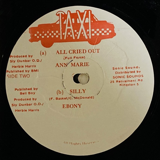ANN MARIE / ALL CRIED OUT (12インチシングル)