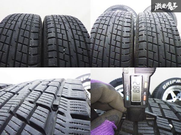 ●【キレイ！ファブレス BARONE XR-6】200系ハイエース 2Pアルミ 16×6J+38 PCD139.7 + バリ山 スタッドレス 215/65R ホワイトレター 棚S-4
