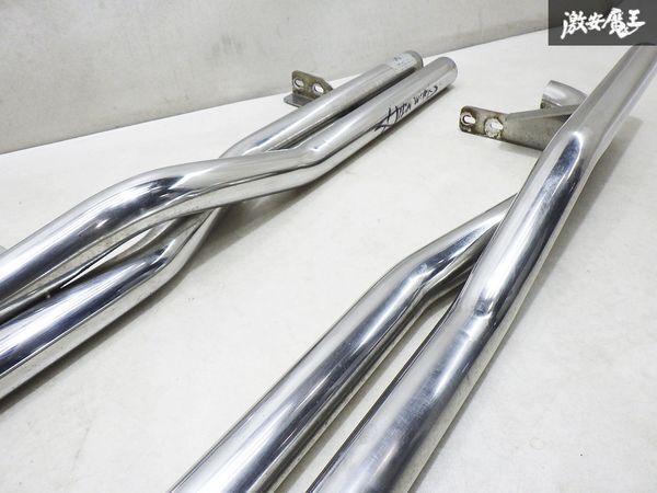 【希少!激レア AIBA WORKS アイバワークス】 50 テラノ ステンレス製 サイドステップ Wチューブ デュアルパイプ 左右 クロカン 棚A-11_画像2