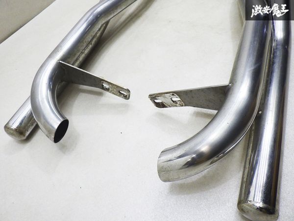 【希少!激レア AIBA WORKS アイバワークス】 50 テラノ ステンレス製 サイドステップ Wチューブ デュアルパイプ 左右 クロカン 棚A-11_画像6