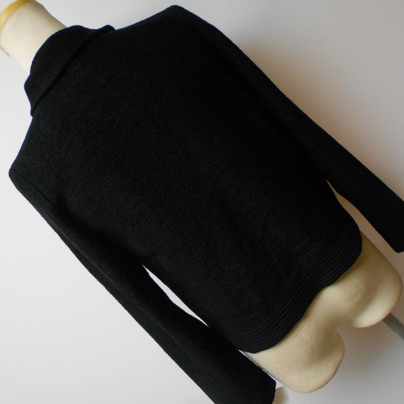 926918 Leilian レリアン 黒 長袖 ニット カーディガン 7_画像3