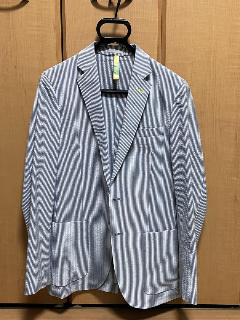 RECESSIONISTA ストライプ テーラードジャケット ジャケット サマージャケット 春 夏 メンズ M〜L 男性 おしゃれ used 古着