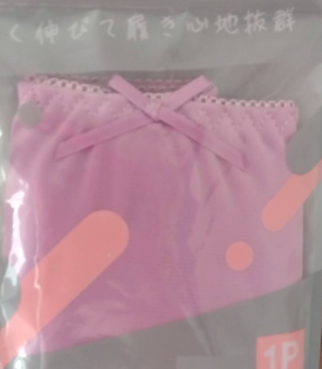 未開封☆サラっとするフィットショーツ　汗で濕って眠れない夜にも。乙女ピンクリボン付　Mサイズ　スタンダード　伸びます！大きめ