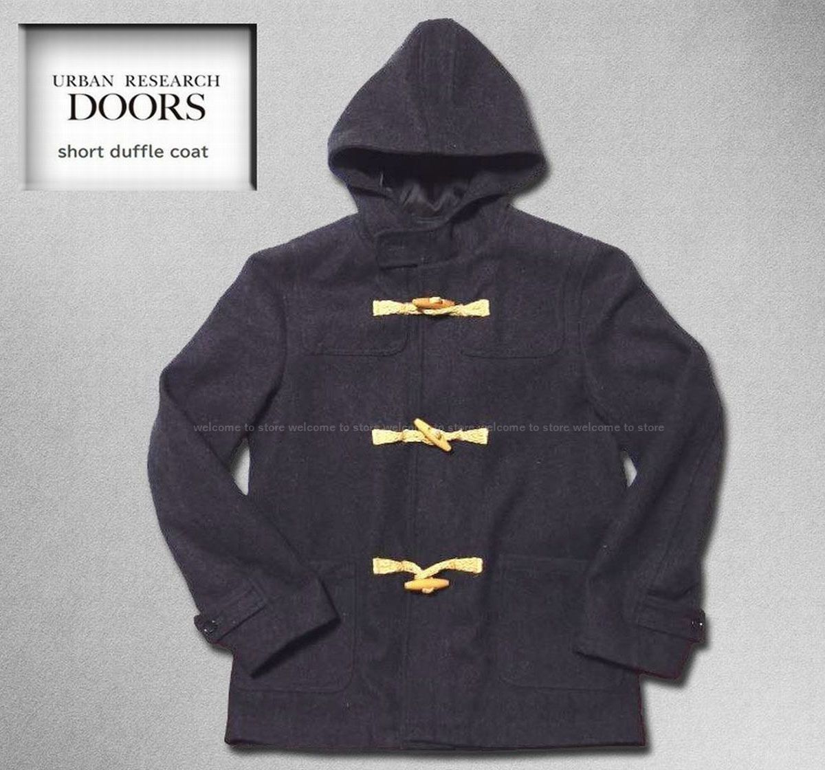 ■■ URBAN RESEARCH DOORS アーバンリサーチドアーズ ショート丈 ウール ダッフルコート ■■
