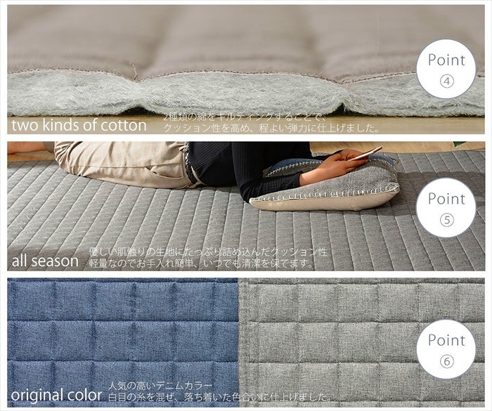  стеганый коврик M темно-синий ...2WAY стеганый коврик мир приятный ZONIA 190×190cm ребенок мягкость . простой M5-MGKST00072DBL626