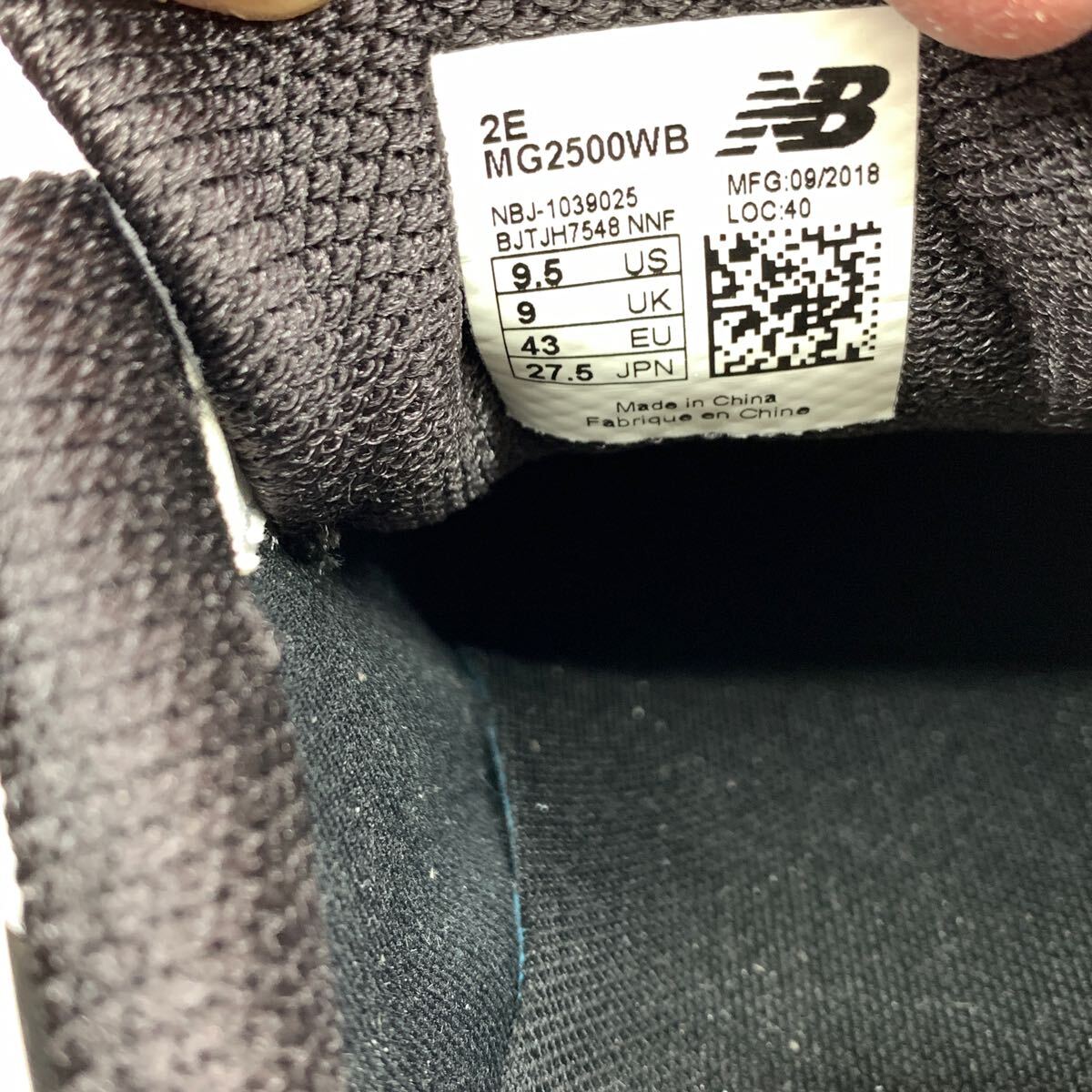 即決■展示品 ゴルフシューズ / new balance ニューバランス　MG2500　ホワイトブラック　27.5cm