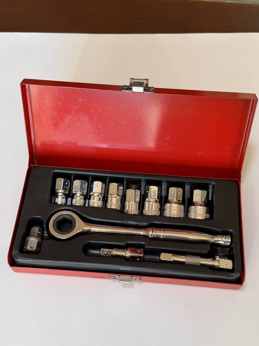 STRAIGHT ソケットレンチセット 3/8inch 通貫式 12点セット
