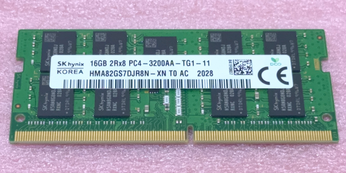 ◇SK hynix HMA82GS7DJR8N-XN *PC4-25600/DDR4-3200/PC4-3200AA-TG1 ◇SK hynix HMA82GS7DJR8N-XN *PC4-25600/DDR4-3200/PC4-3200AA-TG1