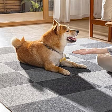 30*30*0.4cm（20枚入り） ダークグレー+ライトグレー SHIEN ジョイントマット 吸着マット タイルマット【3