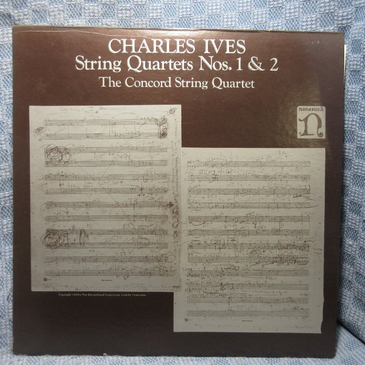 VA362●G-5011H チャールズ・アイヴス CHARLES IVES/コンコード弦楽四重奏団「弦楽四重奏曲第1番＆第2番」LPレコード(アナログ盤)