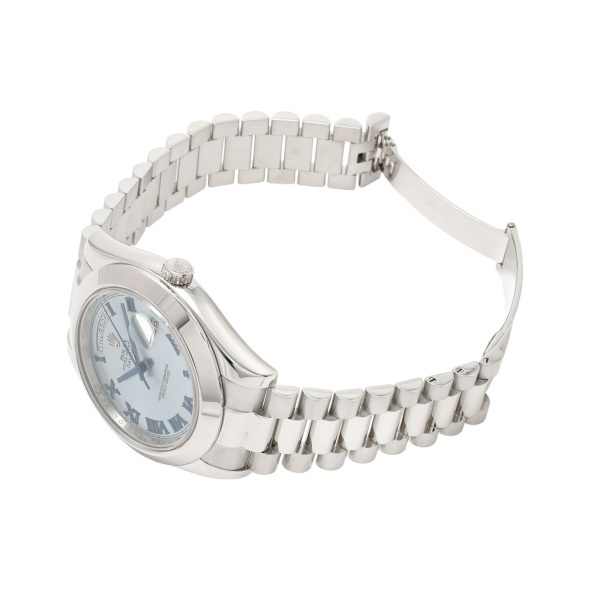 ロレックス ROLEX デイデイトII 218206 アイスブルー/ローマ文字盤 中古 腕時計 メンズ_画像3