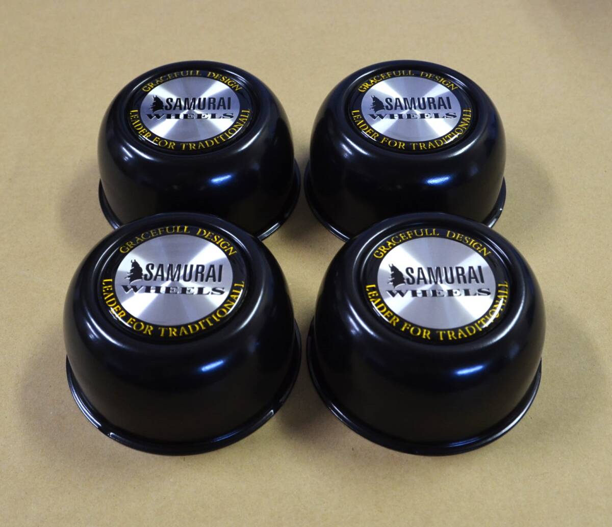 4WD / 2WD センターキャップ アルミ用 激安 4X4 ( 径: 110mm / 高さ: 55mm ) SAMURAI WHEELS ※4個価格※ ・ (ブラック)_画像1