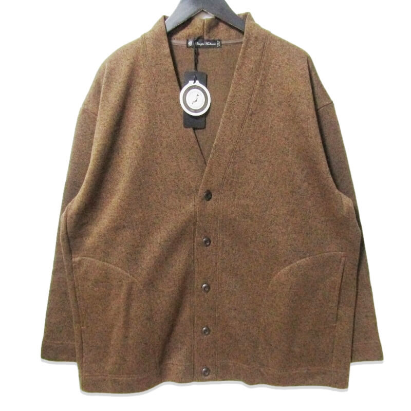 未使用 Upscape Audience アップスケープ オーディエンス カーディガン AUD7126 セーター フリース メランジ 日本製 ブラウン L 27108470