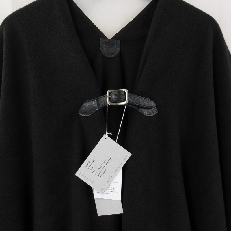  не использовался Hender Schemeenda- лыжи maFLEECE SHAWL vs-rc-fls флис шаль кардиган черный чёрный F с биркой 71011353