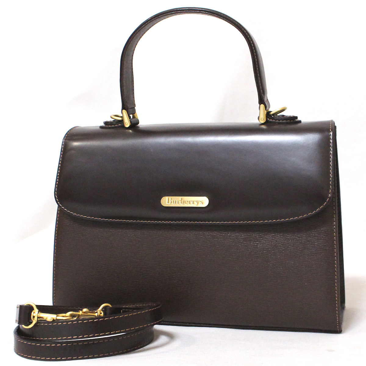 超美品 未使用級 BURBERRY バーバリー レザー 2way ハンドバッグ 超美品 未使用級 BURBERRY バーバリー レザー 2way ハンドバッグ