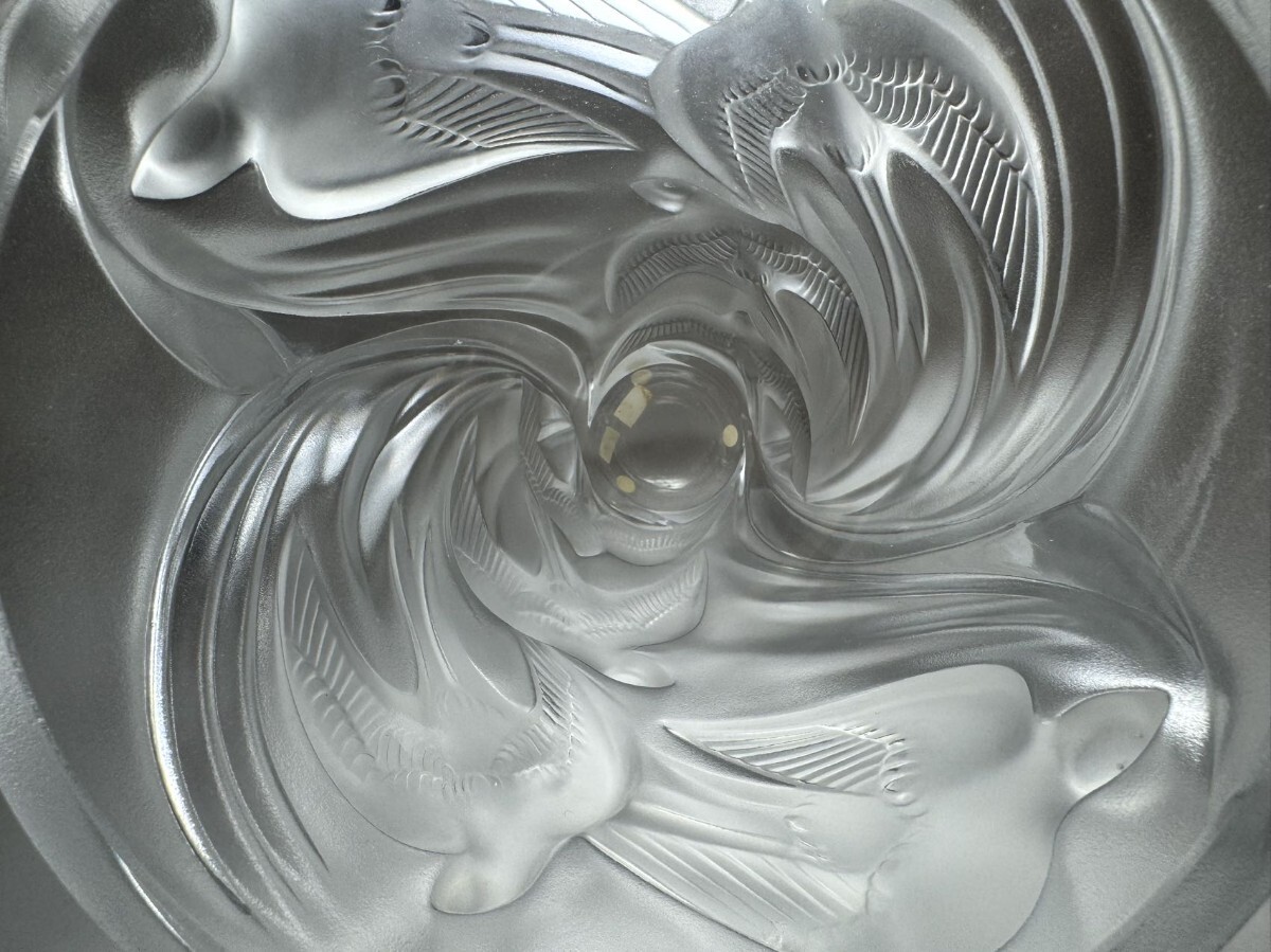 AS535 Lalique ルネ・ラリック 鳥彫刻クリスタル花瓶 マルティ AS535 Lalique ルネ・ラリック 鳥彫刻クリスタル花瓶 マルティ