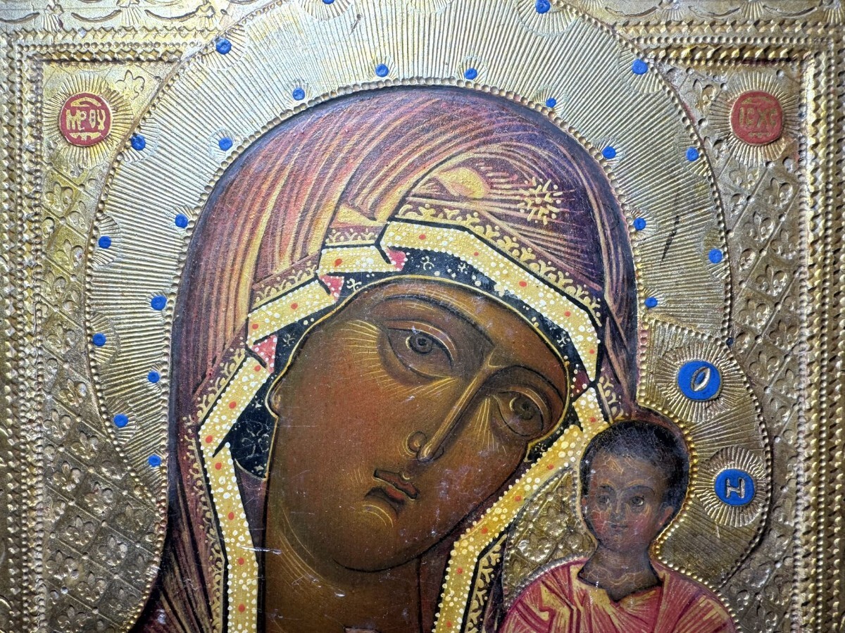 AS549 宗教美術 聖母子 イコン額 聖母マリア ロシア正教 イエス AS549 宗教美術 聖母子 イコン額 聖母マリア ロシア正教 イエス