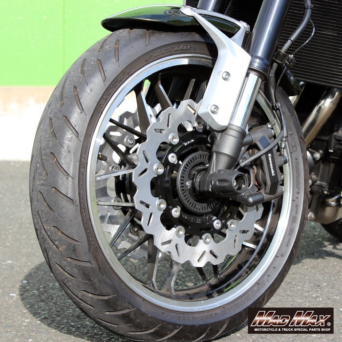 MADMAX カワサキ Z900RS/Z900RSカフェ フロント ウェーブ ディスクローター 左右共通 ゴールド 2枚セット (MM19-K029-BK-2)