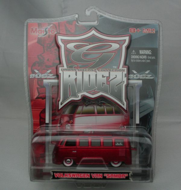 【送料込】未開(kāi)封 Maisto　マイスト　1/64 ワーゲン　タイプ2　赤色　VAN　サンバ　SAMBA　volkswagen