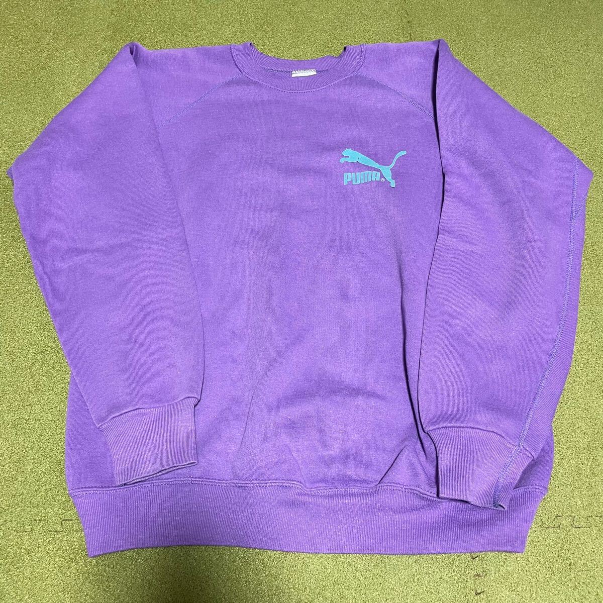 80s pumaトレーナー ヴィンテージ ビンテージ 年代 アメリカ製 usa製 古着