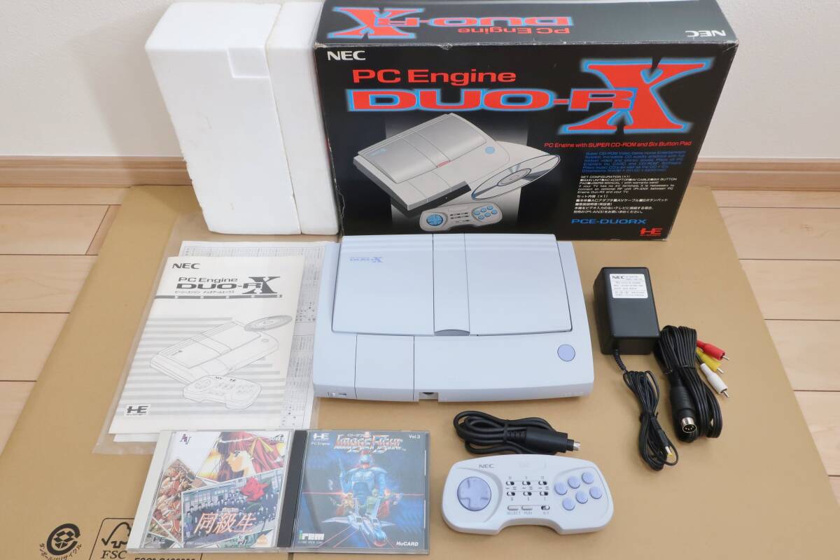 『箱付極美品』 完動作品 メンテ キャパシタ交換 清掃済み PCエンジン Duo-RX 一式 ソフト付