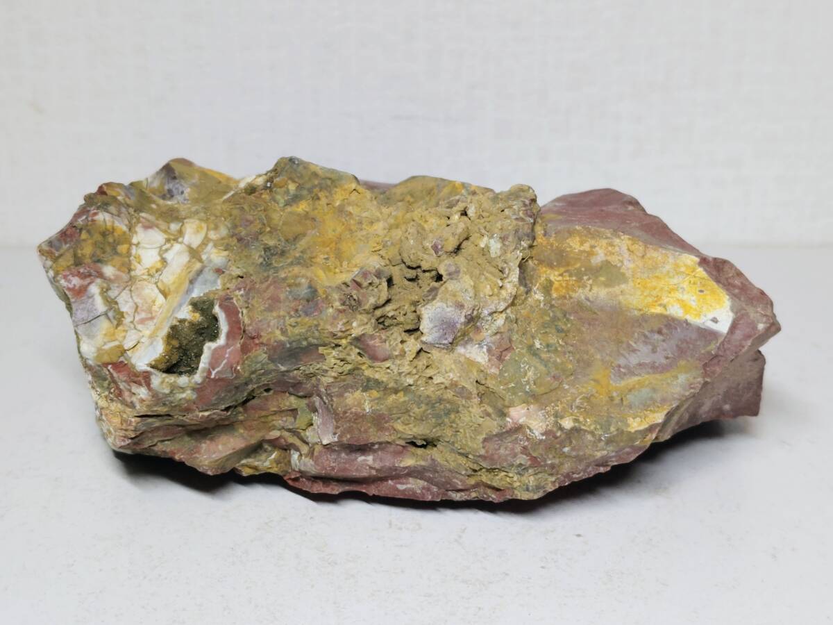 津軽産】◇1.4kg◇ 錦石 赤石 碧玉 ジャスパー 原石 鑑賞石 自然石